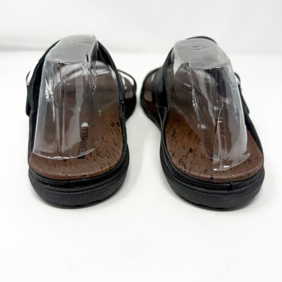 Merrell Around Town Buckle Sandals Women's 10 Black Slide Leather Two-Strap - Picture 7 of 10